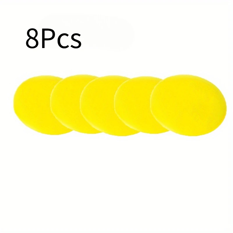 8Pcs car waxing and polishing sponge, cleaning car washing sponge, round edge pressing sponge block