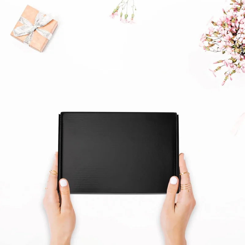 25 9x6x2 Boxes Small Business, Black Packaging Cardboard Boxes, Moving Mailing Packing Box