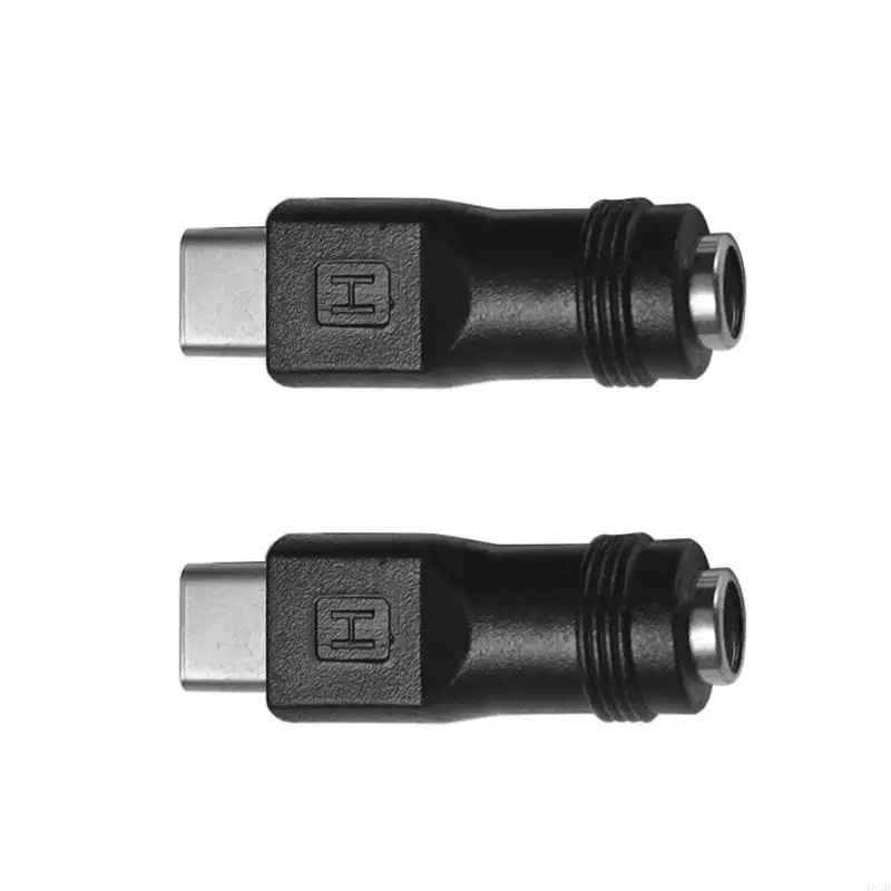 

462B Plugs and Play USB Type C Male to DC5.5x2.1mm Female Power Adapter 2pc/1pc