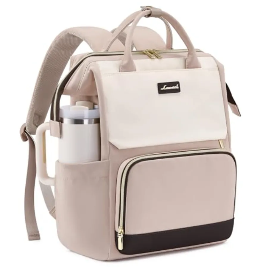 

Рюкзак для ноутбука для женщин с огромным карманом для стакана, дорожная сумка для работы, сумка-портфель для медсестры, учителя, водонепроницаемый повседневный рюкзак