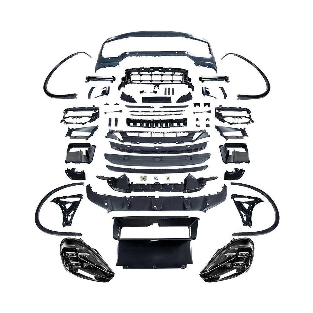 

Heavy-duty FORCayenne958.2 Upgrade Elegant Carbon Fiber 24 Turbo GT Front Bumper Assembly 24 PDLS Style Headlight BODYKIT 2024