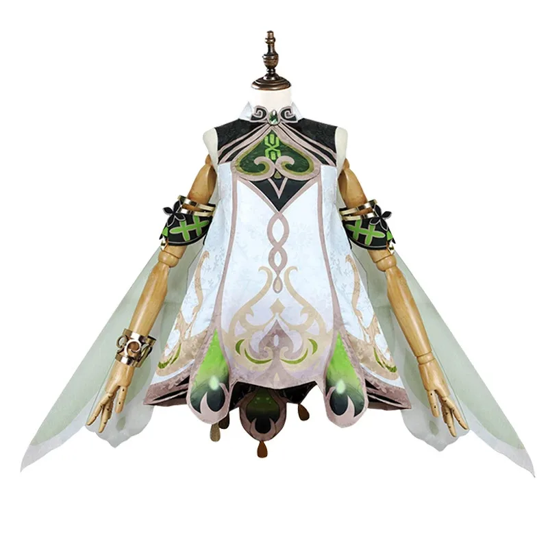 Genshin Impact Nahida เครื่องแต่งกายสําหรับผู้หญิงอะนิเมะชุดเครื่องแต่งกายฮาโลวีน Lolita ชุดวิกผม