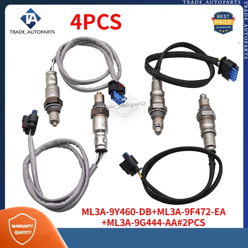 

Set Of 4 Oxygen Sensor ML3A-9Y460-DB ML3A-9F472-EA ML3A-9G444-AA For 2021 2022 2023 FORD F-150 O2 SENSOR ML3Z9F472D ML3Z9G444A