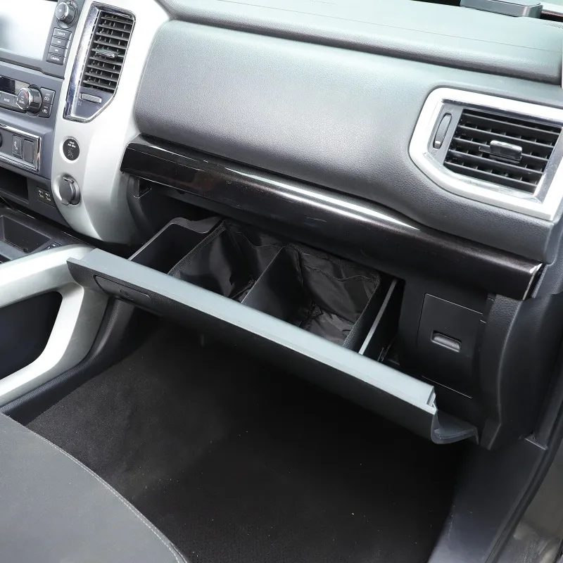 2pcs Oxford Cloth For 2016-2023 Nissan Titan Passenger Side Glove Box Divider Pouch Storage bag Car Organizer  Accessories view 4