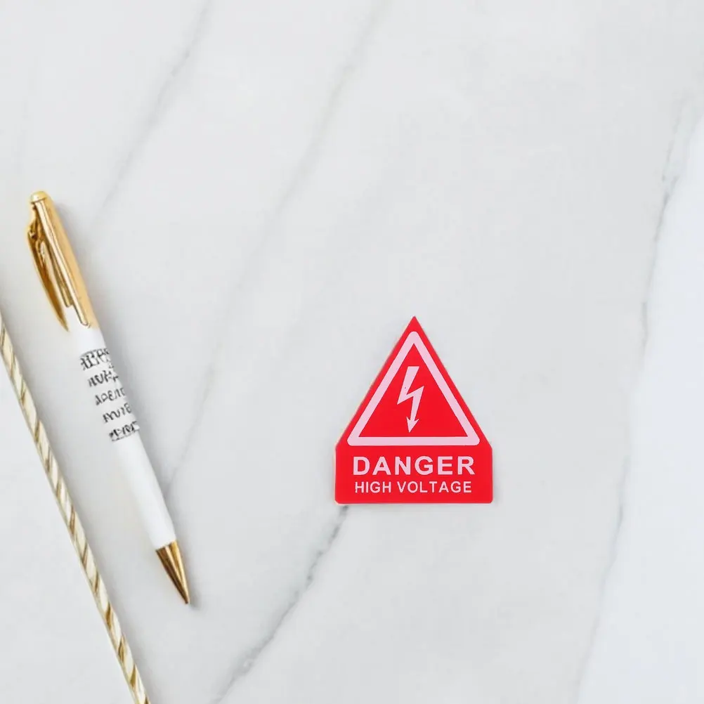 10 Pcs High-voltage Danger Mark Stickers Electric Electrical Panel Labels