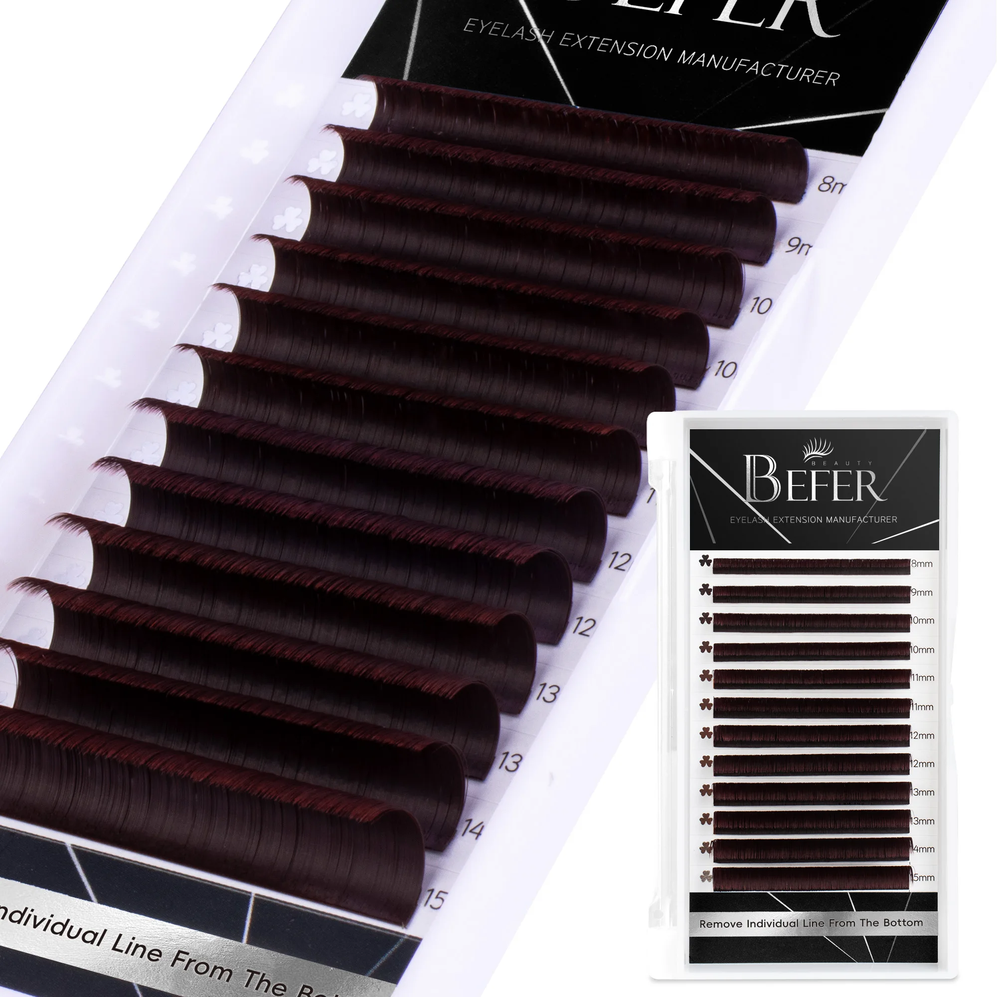Befer Coloured Easy Fan Cosplay Volume Wimpernverlängerung Hochwertiges PBT Soft Easy Fanning Bloom Wimpern Austomatic Flowering – Detail 14