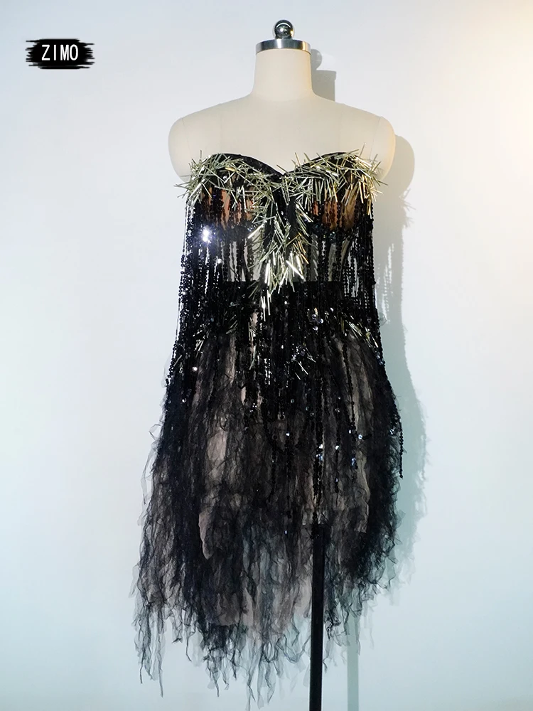 

2025Girls Latin Dance Suit Clothes For Party Prom Skirt Parties Dress Elegant Women's Fringe Midi Outfit Practice Sport Costume