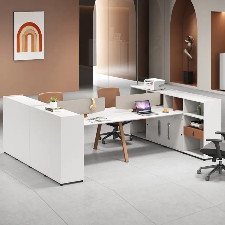 

New staff desk, staff seat, simple modern high cabinet, multi-storage space