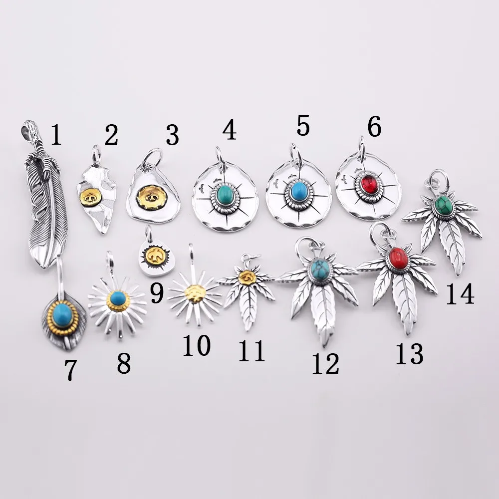 Takahashi Goro's Goro Thai Silver Personalized Necklace Pendant Feather Sun Flying Bird Various Accessories High-End Ins