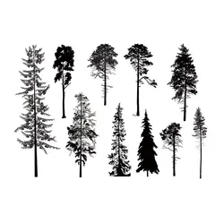 Trees Transparent Clear Stamps for DIY Scrapbooking/Card Making Fun Decoration Supplies  A0074