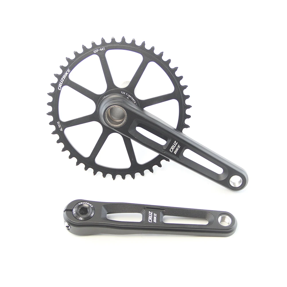 CRUZbike Folding Bike Crankset Ultralight 155/160/165/170/175mm Hollow Tech Crank Aluminum Alloy Bicycle Parts Accessories