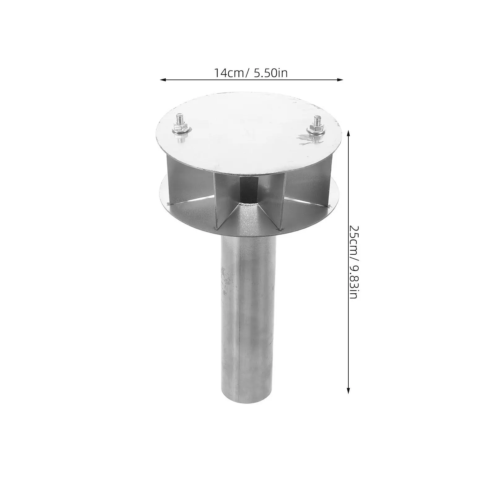 304 Stainless Steel Drain Funnel 1.77 Inch Straight Pipe Fitting Rustproof Kitchen Bathroom Balcony Drainage Connector Plumbing