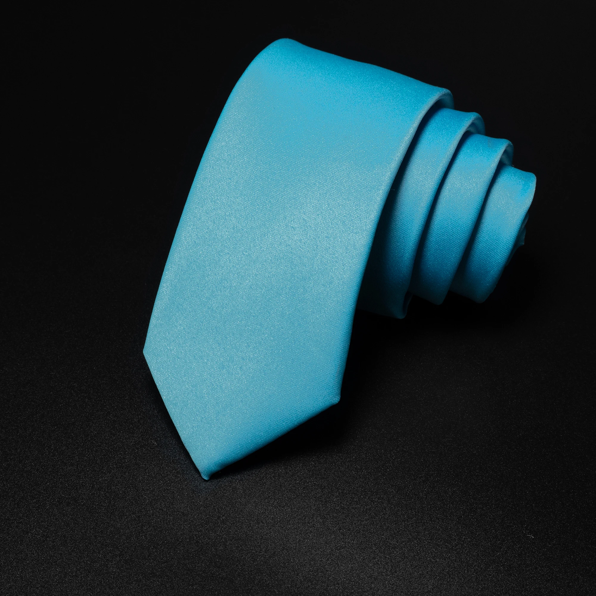 6cm Schmale Einfarbige Herren-Krawatte Blau Schwarz Schlichte Formelle Krawatte Mehrfarbig Optional Cosplay Rollenspiel Geschäft Hochzeit Party – Detail 26