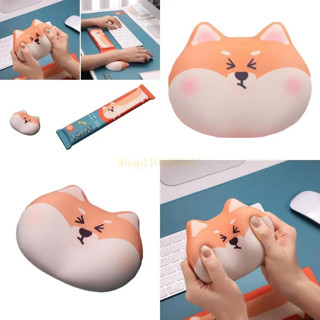 Best Seller Shiba Inu Mouse Pad with Soft Wrist Rest Dog Wrist Pillows Wrist Support for Long