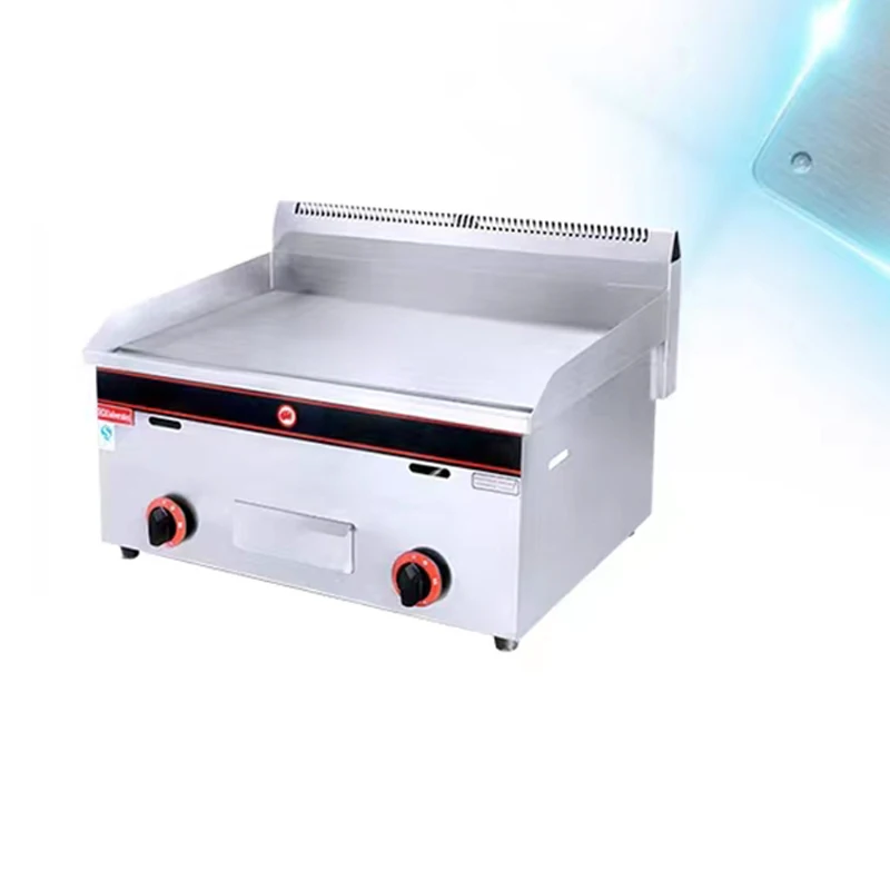 Commercial Gas Grill Flat Plate Griddle Teppanyaki Counter Top LPG Squid/Steak/Hand Cake Machine Kitchen Food Processor