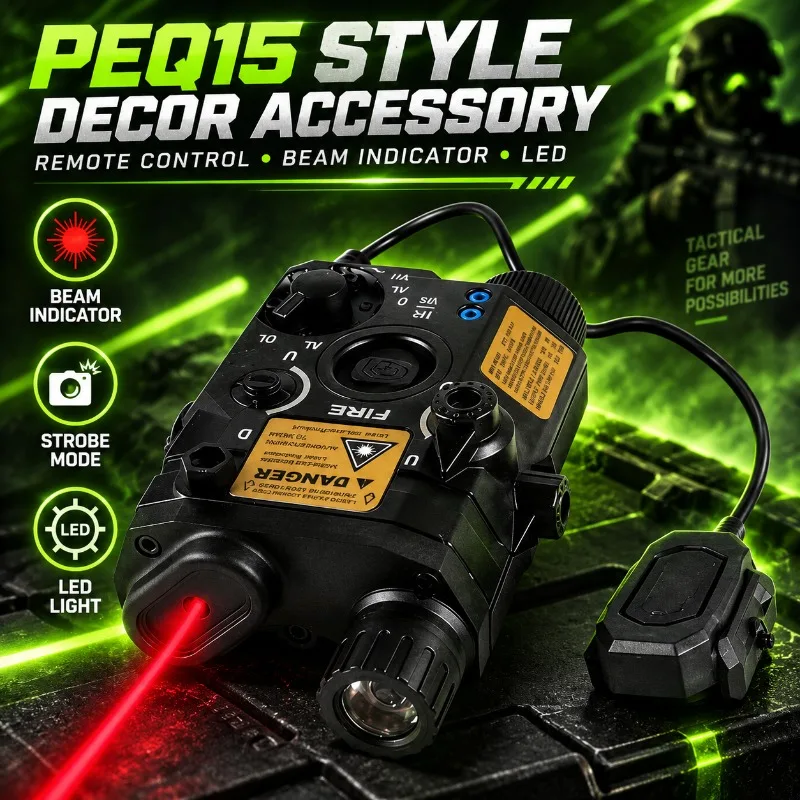 Premium Alloy PEQ15‑Shaped Model Decor Fitting, Integrated Lighting Module with Beam Indicator & External Remote Switch