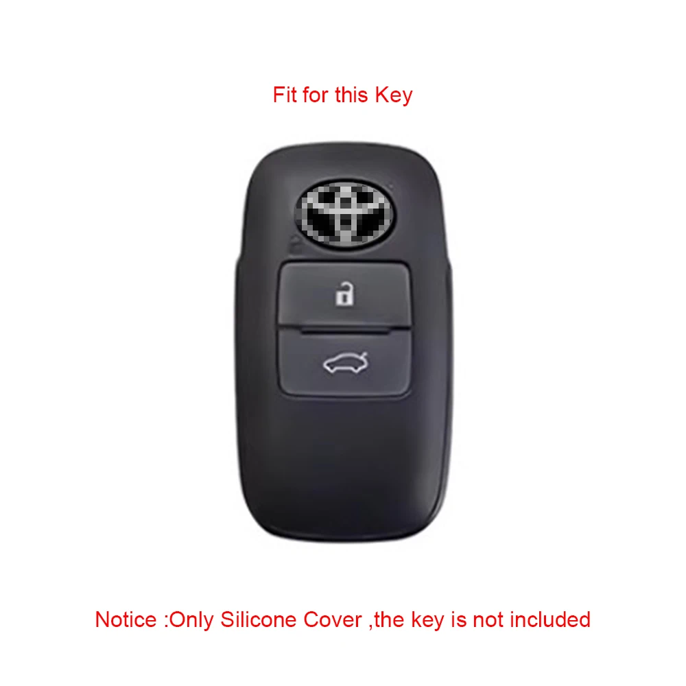 Xinyuexin Silicone Key Case Cover for Daihatsu for Toyota Yaris Cross Ativ Raize 3 Button Smart Remote Key Fob Car Accessories