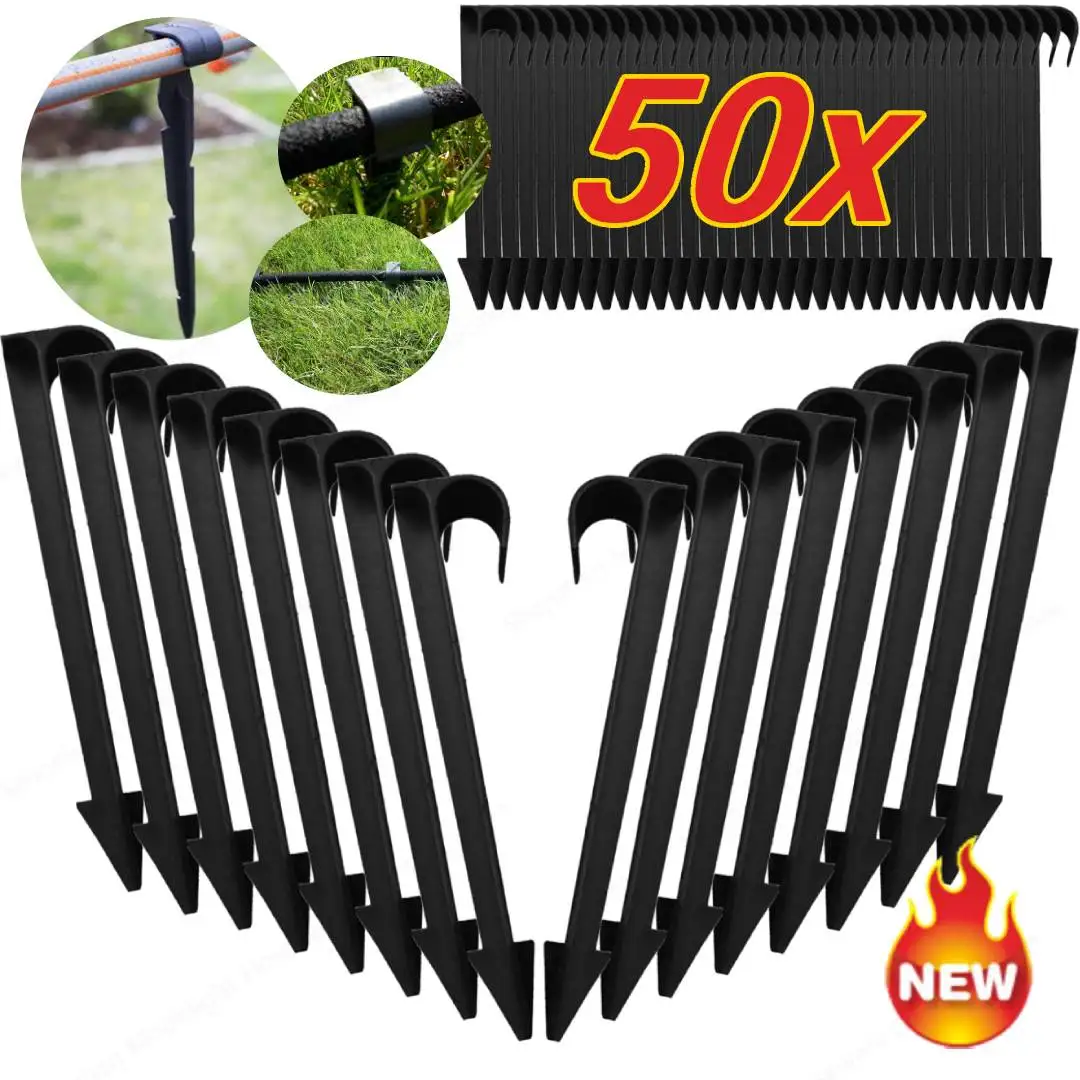 

50pcs Hose Plug 16mm Fixed Stakes for PE Irrigation Tubing Sprinkler Holder Support Pipe for Lawn Garden Flower Pot Greenhouse