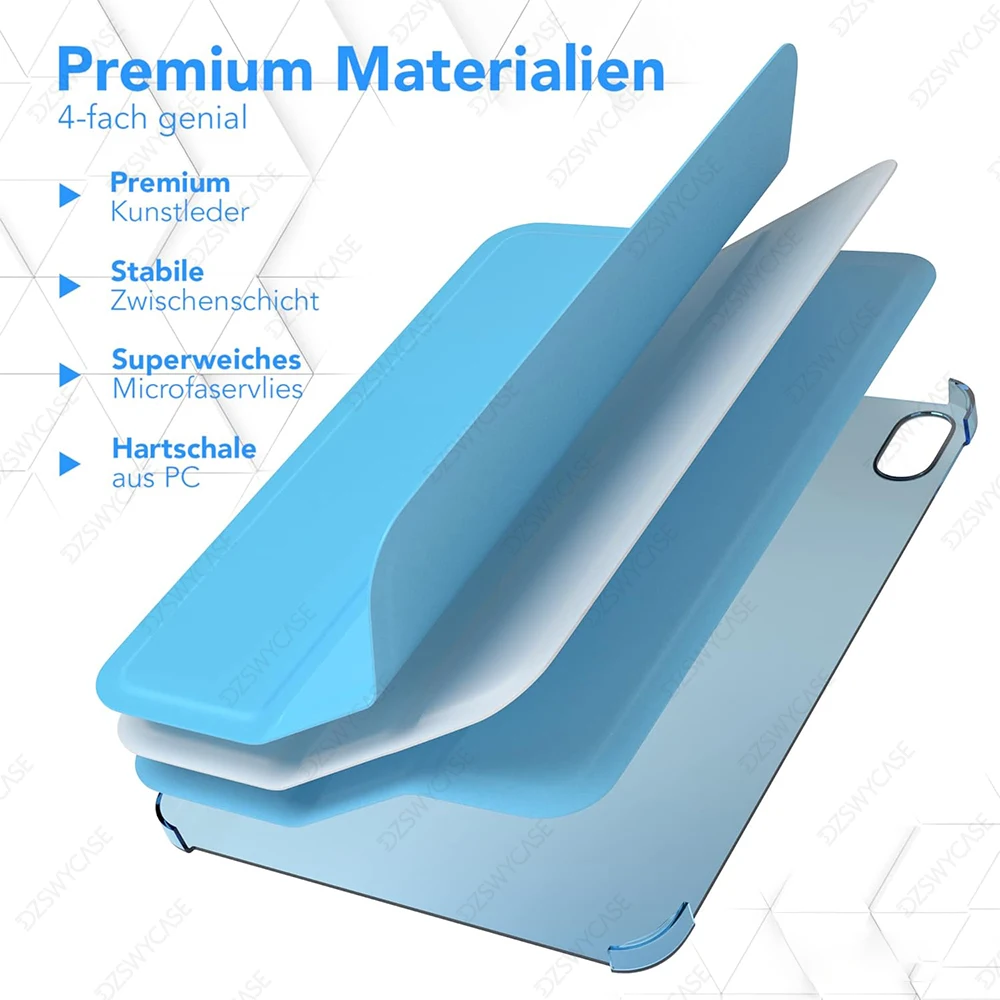 iPad Mini 7 (A17 Pro 2024) / Mini 6 2021 8.3インチ用スマートケース、三つ折りスタンド機能、保護カバー、オートスリープ/ウェイク機能付き