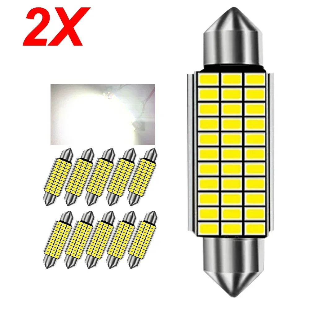 

2x C5W LED 3014 SMD Signal Lamp Canbus Bulb 31mm 36mm 39mm 41mm Festoon Light C10W Auto Interior Reading Dome Light 12V 6000K