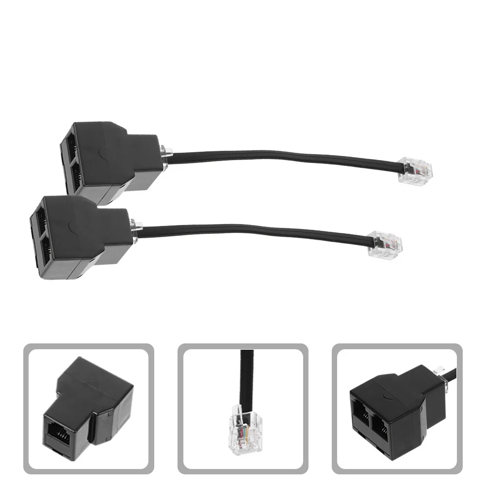 4Pcs Rj11 전화 분배기 6p4c 분리형 어댑터 4 코어 전화선 변환기 휴대용 안정적인 신호 Rj11 전화 분배기