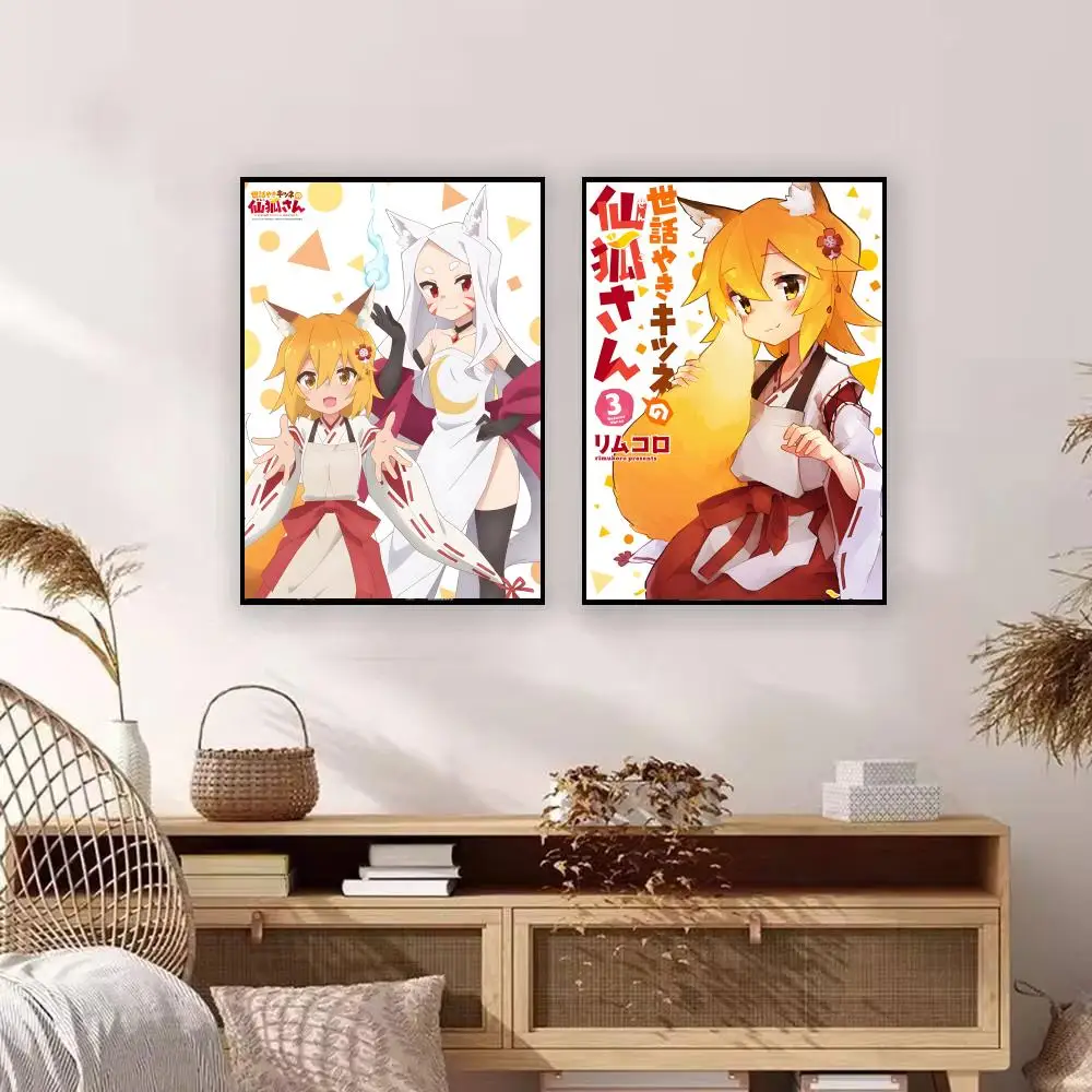 Anime T-The Helpful Fox Senko-san Poster Premium Art Wall Decor, Simple Ornament for Living and Leisure Areas