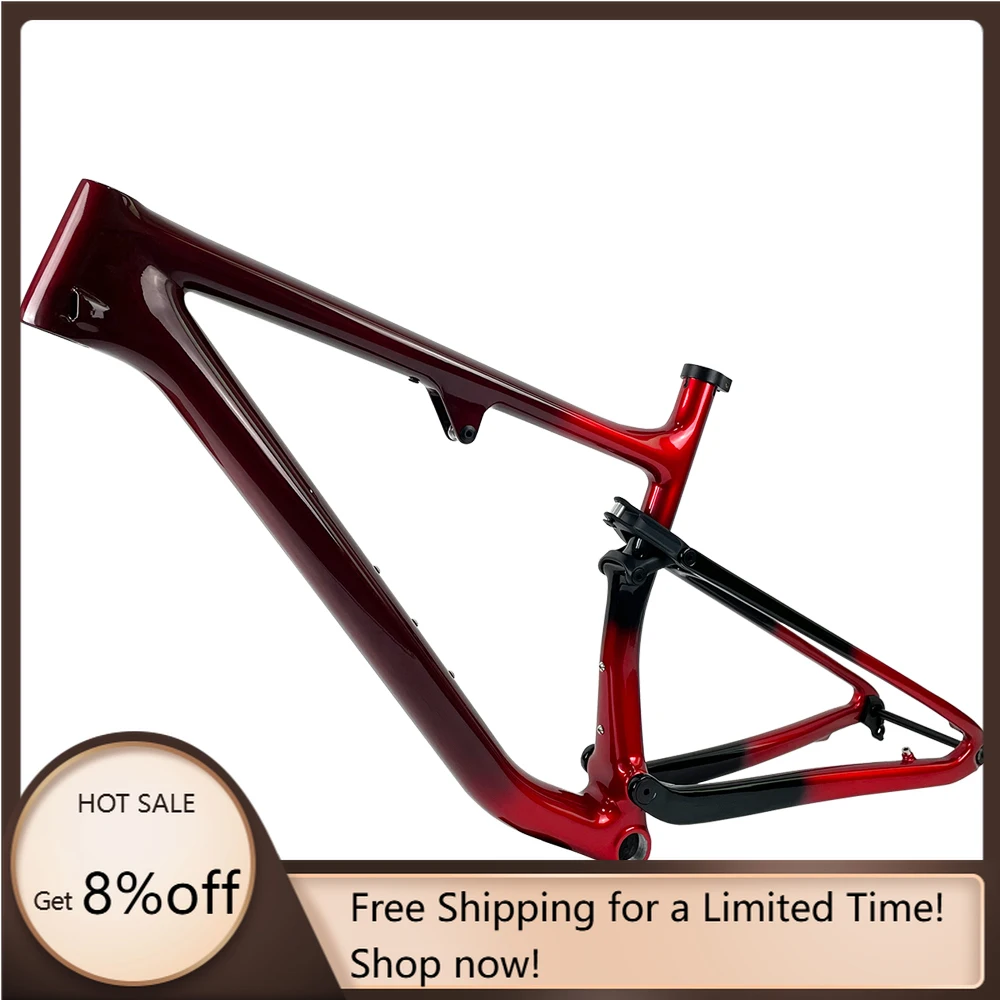 

STLF 2023 Full Suspension MTB Carbon Frame XC Mountain Carbon Framset Yfm059 BSA UD Matte Can Customized Paint 29ER Boost MTB Fr