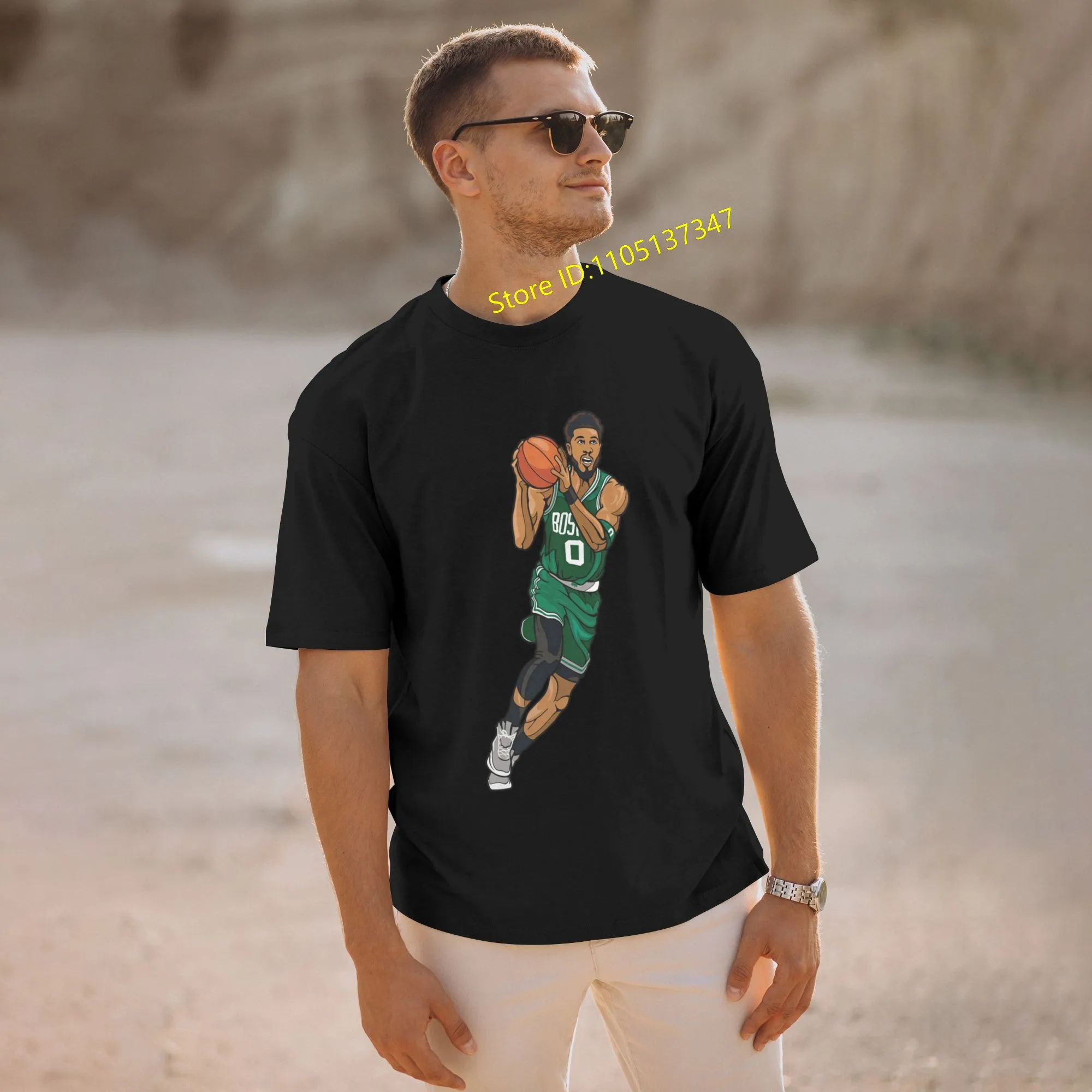 ​​​​​​Personalized customized Jalen Brunson men's 100% cotton casual comfortable round neck short-sleeved T-shirt