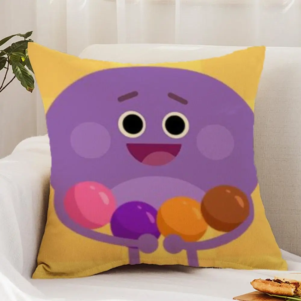 THE B-Bumble N-Nums Humble Cushion Cover Premium Comfort Reversible Pillow Cover - Dual - Use Design for Home & Car
