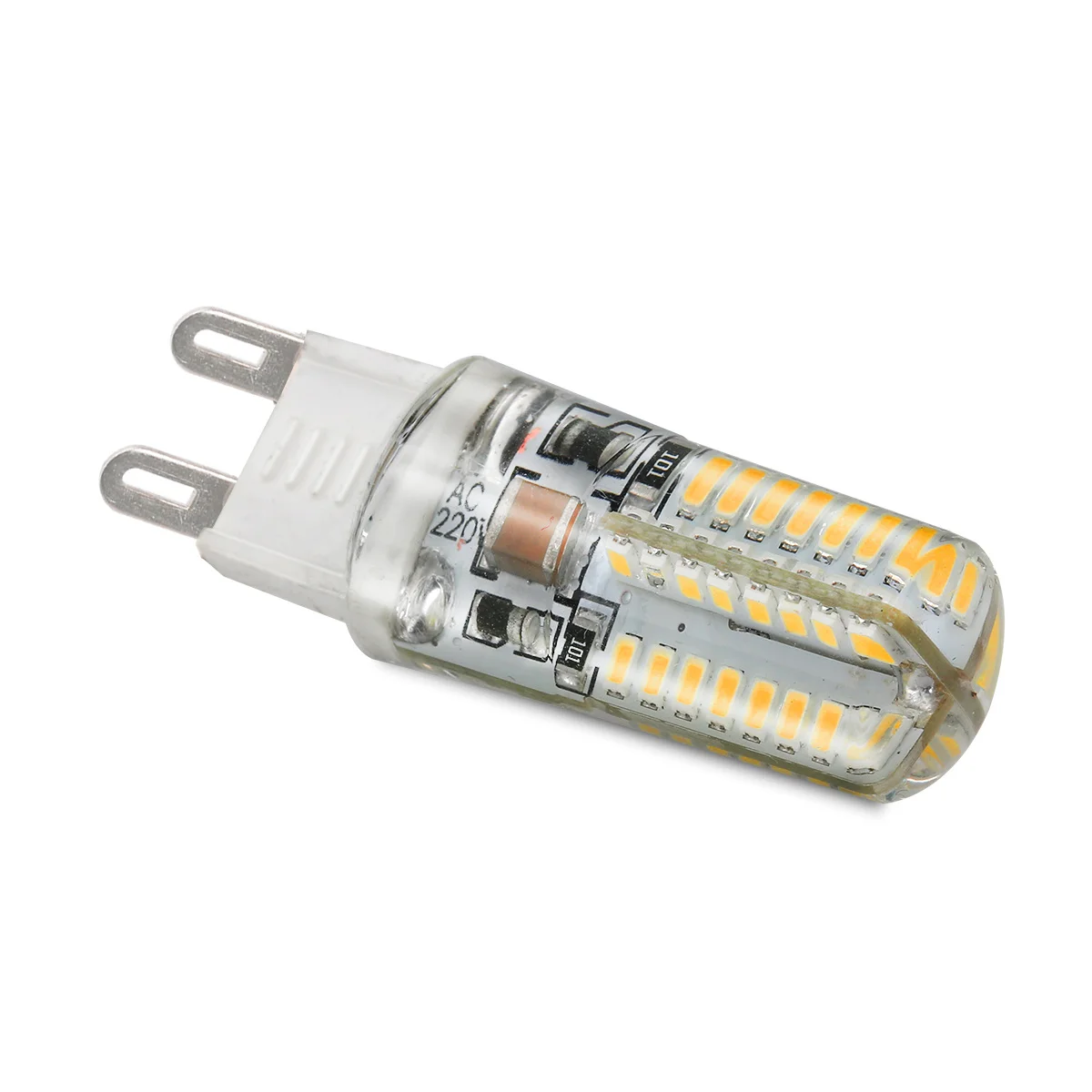 5 قطعة Smd LED ضوء لمبة G9 3 واط أبيض دافئ 230Lm 2800-3000 كيلو 360 درجة شعاع زاوية للإضاءة الداخلية G9 LED لمبة