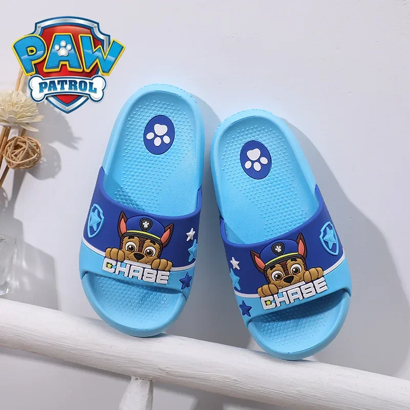 Paw Patrols Kawaii Chase Cartoon Summer Slippers Boys Girls Indoor Home Cosplay Sandals Bathroom Non-Slip Breathable Kids Gift