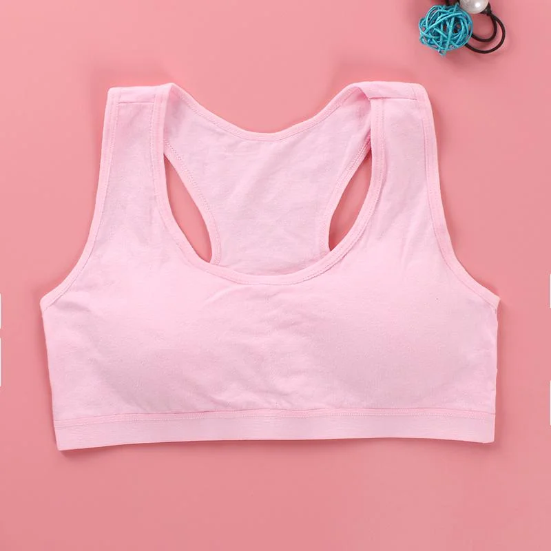 Teenage Underwear For Girl Children Girls Cutton Lace Wireless Young Training Bra 8-14Years