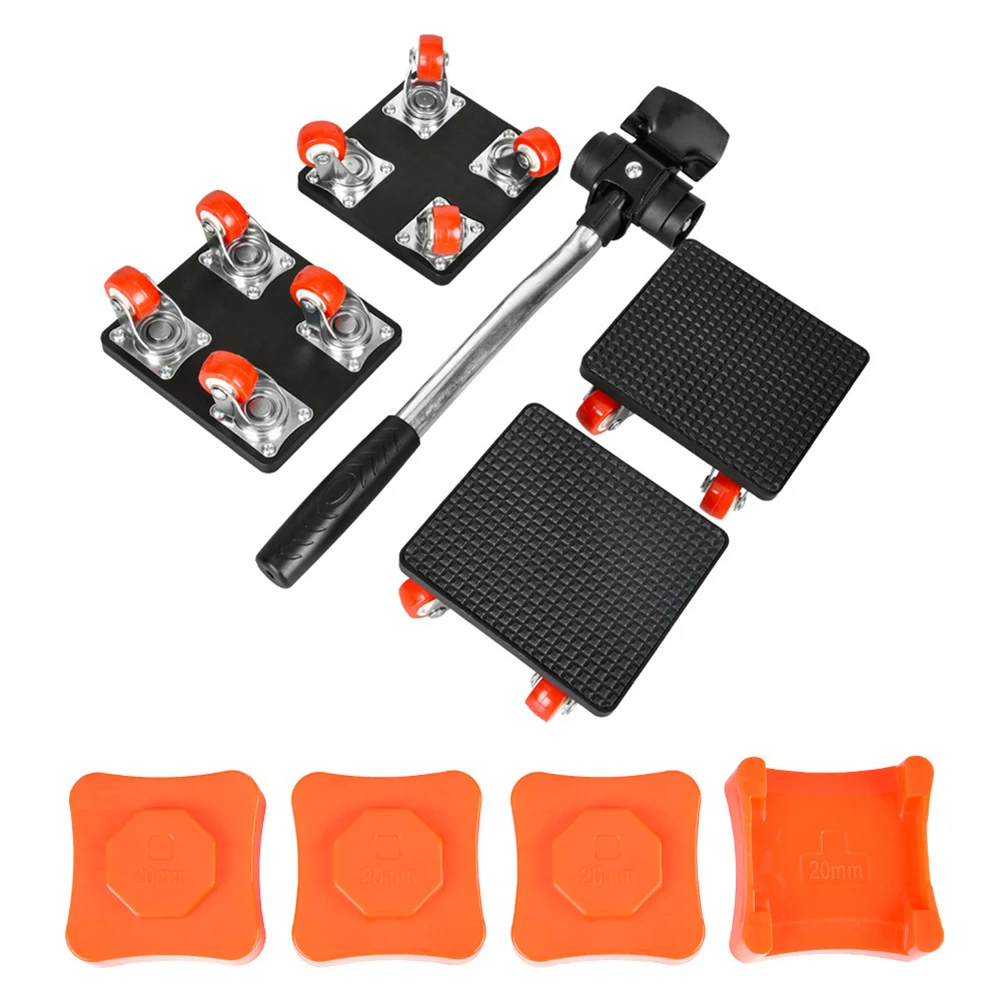 

4 PCS Furniture Movers With 360° Rotation & Adjustable Height,Carbon Steel Hand Tools Tool Accessories Professional Tools