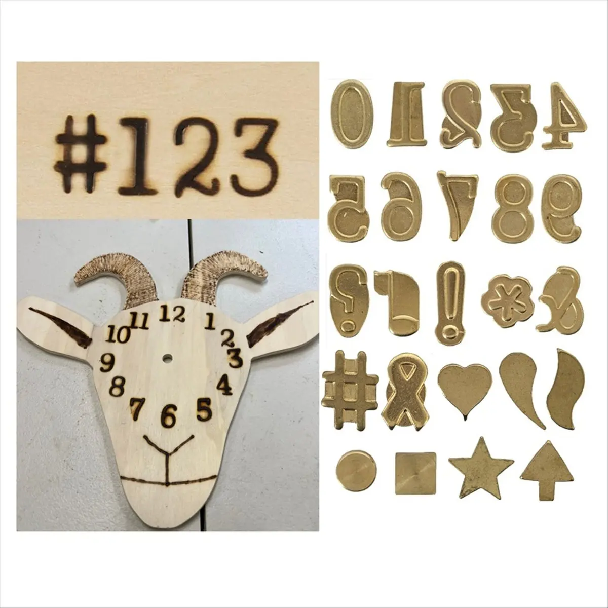 NEW! 24-Piece Hot-Stamps Uppercase Alphabet Set for Branding and Personalization of Wood