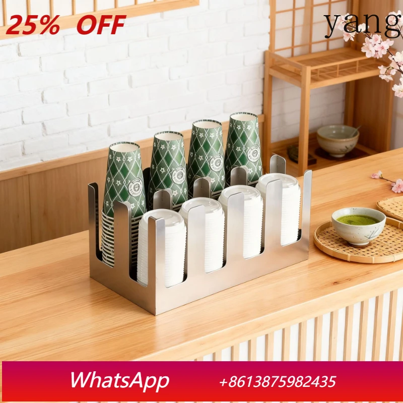 

LH Acrylic Stainless Steel Cup Lid Paper Cup Bar Pick Up Milk Tea Shop Supplies