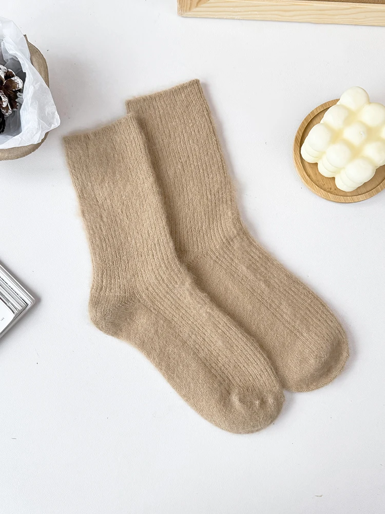 Comfortable Knitted Short Tube Socks for Women Net Color Simple Style Soft New Model Winter Season Pure Color Polyamide Fiber
