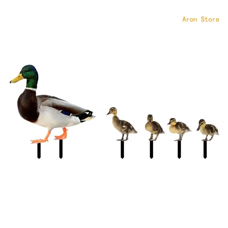 

Ducks Yard Signs Acrylic Mirror Garden Scare Animal Stake for Outdoor Yard Decor and Lawn Ornaments H3CF