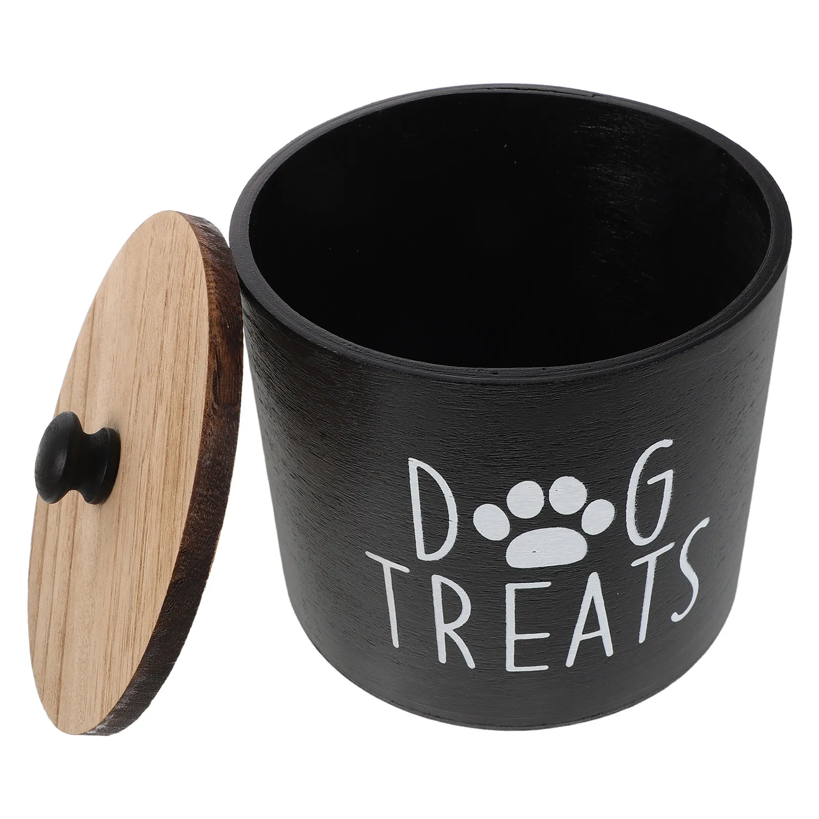 

Большой деревянный контейнер для хранения корма для собак с герметичной крышкой, декоративный контейнер для лакомств и закусок для собак