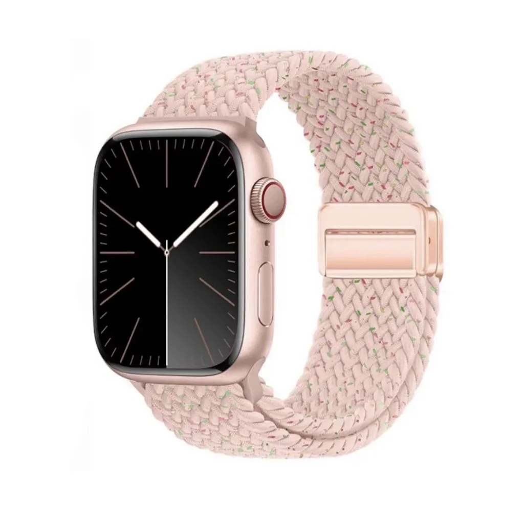 Geflochtenes Nylonarmband, kompatibel mit Apple Watch S10 46 mm, 44 mm, 40 mm, 45 mm, 49 mm, 41 mm, 38 mm, iWatch-Serie SE 10 7 3 5 6 8 9 Ultra
