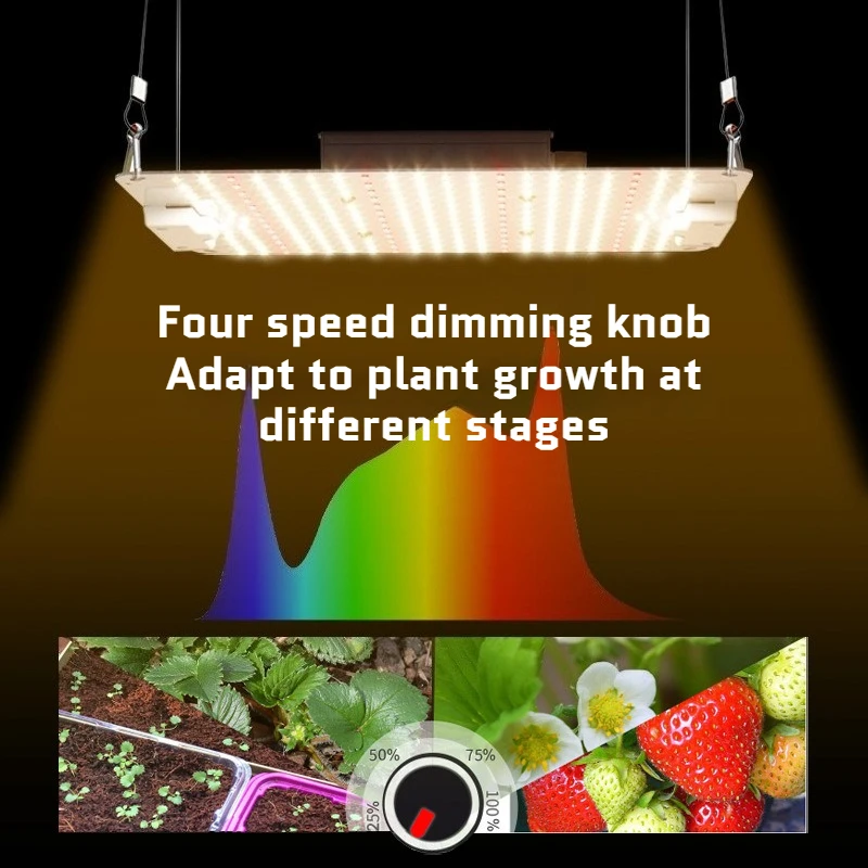 2026 Full Spectrum LED Quantum Board Grow Light, Square Plant Supplement Lamp for Greenhouse Rack Vegetable Cultivation