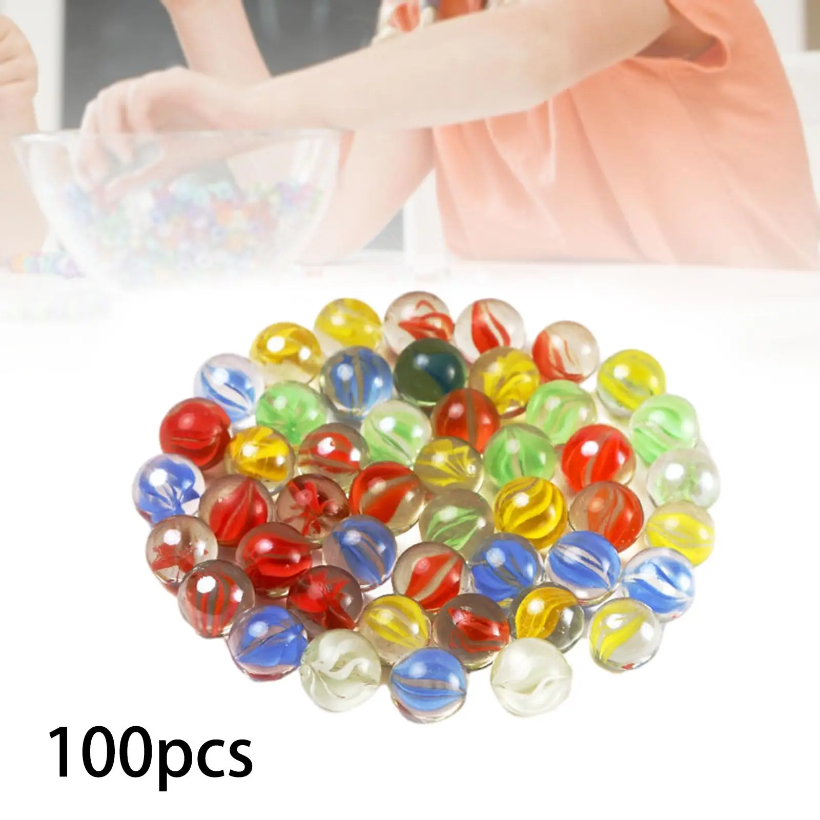 100x Glass Marbles Sizes 14mm for Tank Decorating Aquarium Centerpieces