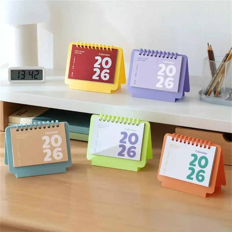 

5 Pcs 2026 Calendar Standing Calendar Desktop Ornaments Creative Small Calendar Office Calendar Monthly Calendar