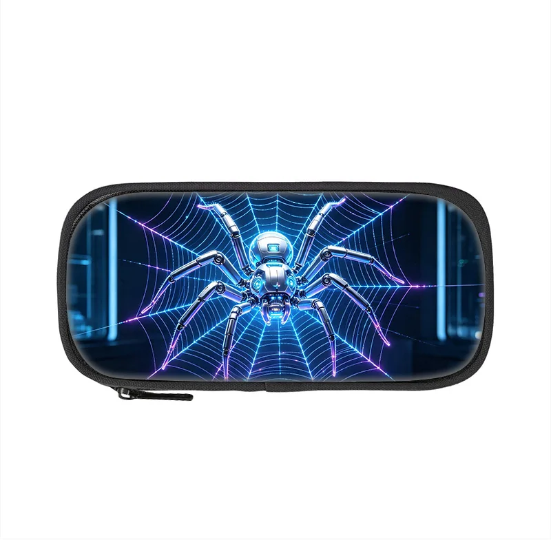 Spider Learn, Travel Large Capacity Stationery Organizer Bag Pencil Case Students Pen Bag Girl's Makeup Bag Practical