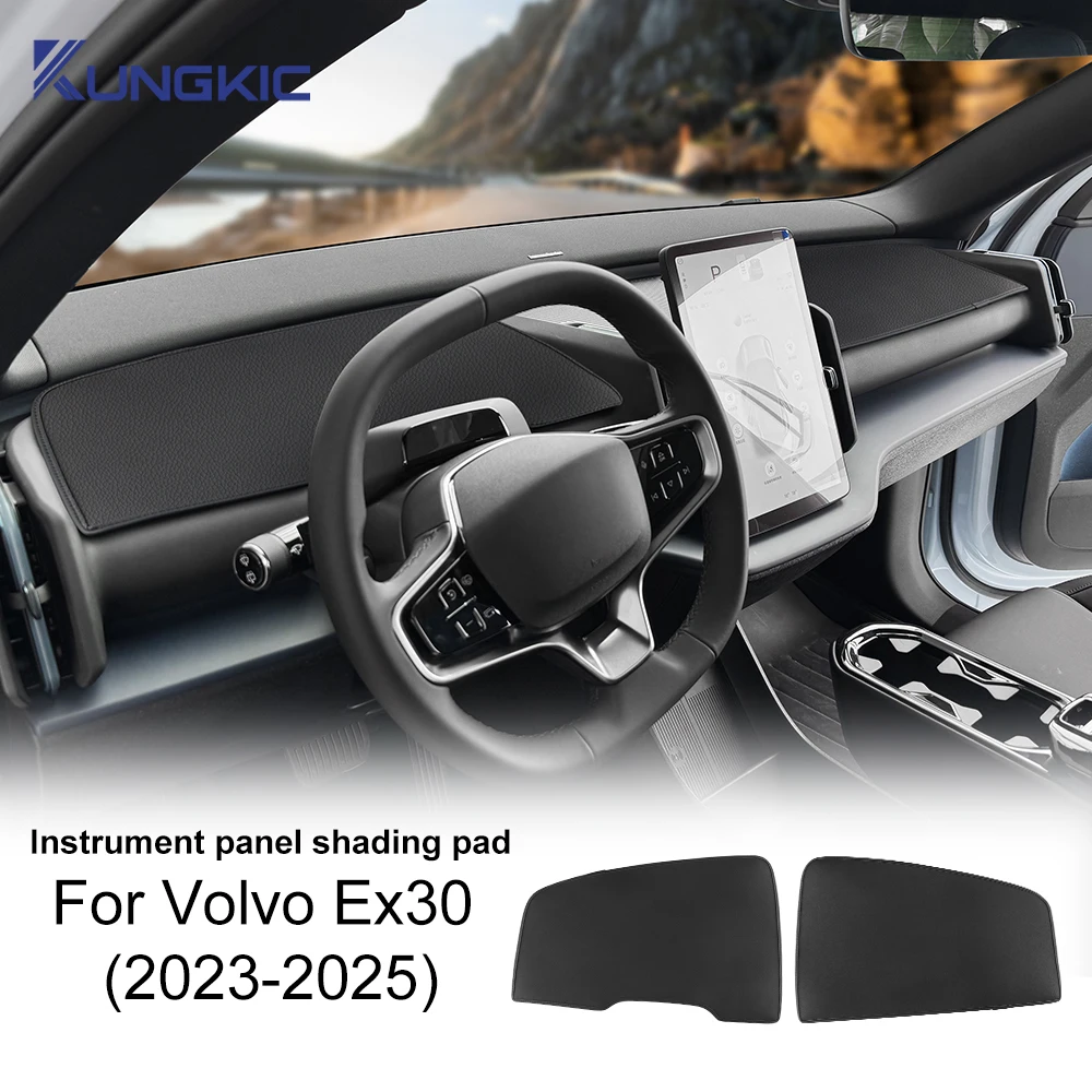 

Car Dashboard Cover Pad For Volvo EX30 2023 2024 2025 Sun Shade Avoid Light Mat PU Leather Flannel Anti-UV Accessories LHD RHD