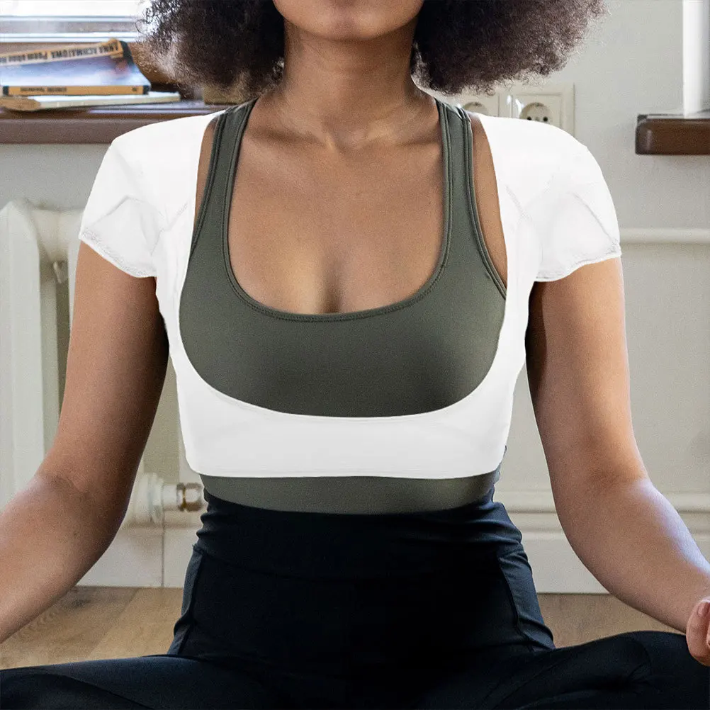 

Непромокаемый жилет-белье для женщин, бесшовный дизайн, впитывающая пот подмышечная прокладка, мягкая дышащая ткань, идеально подходит для тренировок