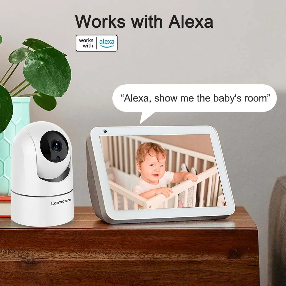 2.4G 5G WiFi Baby Monitor Camera 2K 4MP Mini Indoor IP Cam Ai Tracking Security-Protection Alexa Surveillance Cam CCTV