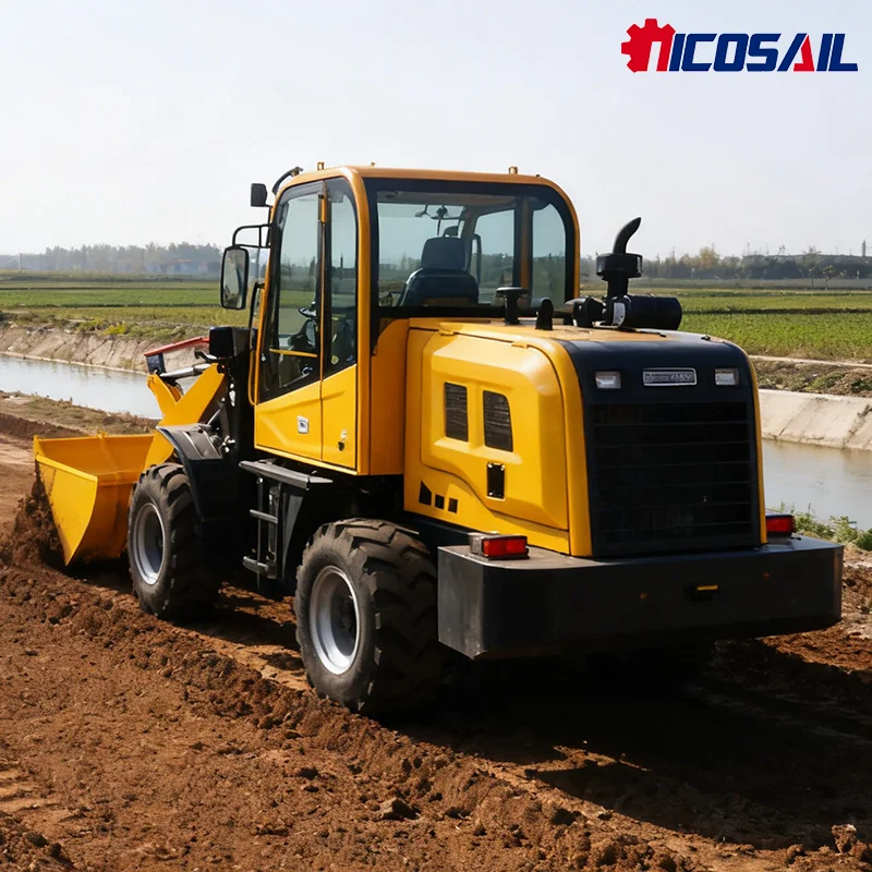 Europe Best Sale Mini Loader Cheap Wheel Loader Farm Home Compact Loader Extended Telescopic Arm 2 Ton Kubota Engine Loader