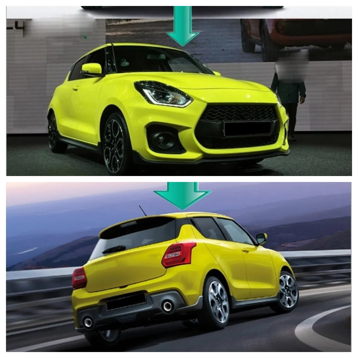 

Передний и задний бампер в сборе, боковая юбка, спойлер для Suzuki Swift 2017-2021 ZC13S 63S 86S 2017-2021, комплект кузова