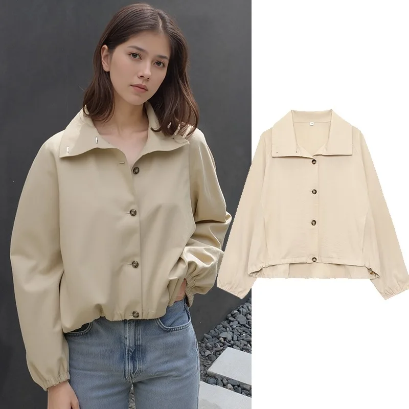 

Новые куртки, верхняя одежда, женские повседневные элегантные женские винтажные верхние пальто Y2K, классический весенний бомбер 2024, короткое пальто