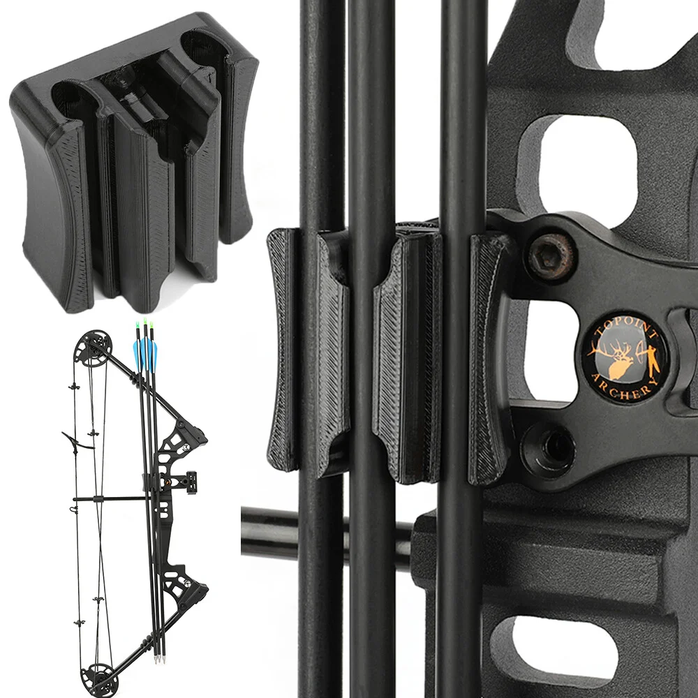 

Easy Installed Archery Arrow Quiver TPU Soft Material Compound Bow Can Hold 3 Arrows for Above 7.5mm Arrow Shaft Bow Accessories